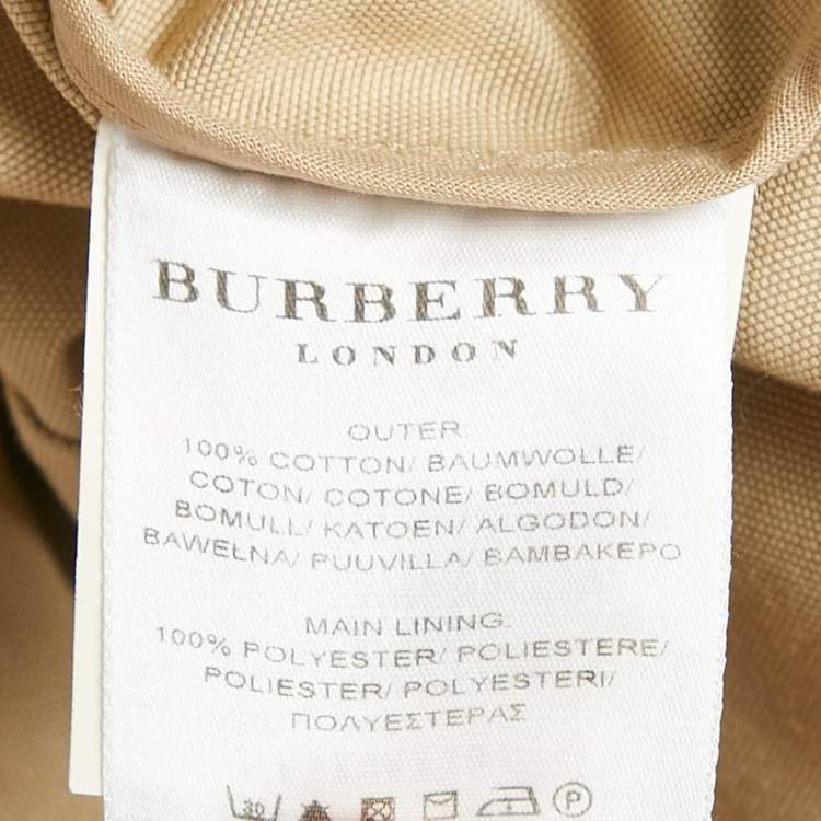 Pre Owned Burberry London Beige Cotton Single Breasted Jacket M