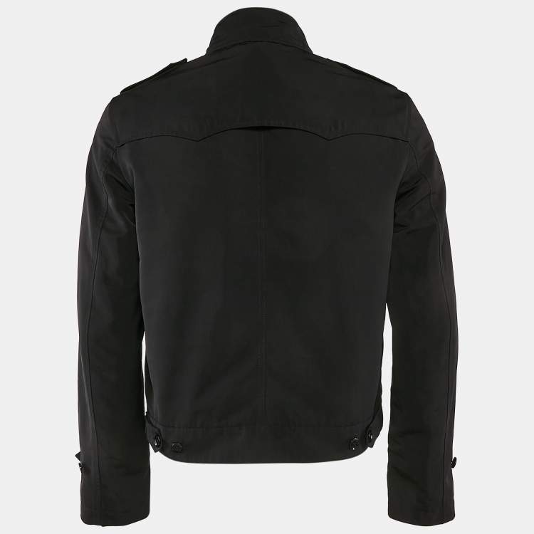 Pre Owned Burberry London Black Synthetic Zip-Up Jacket S