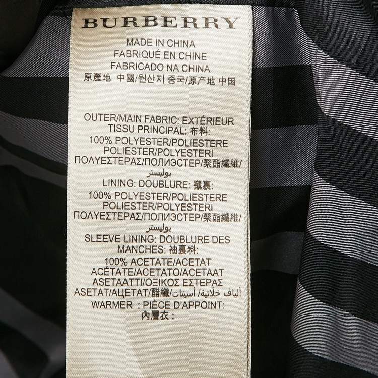 Pre Owned Burberry London Black Synthetic Zip-Up Jacket S