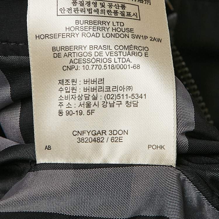 Pre Owned Burberry London Black Synthetic Zip-Up Jacket S