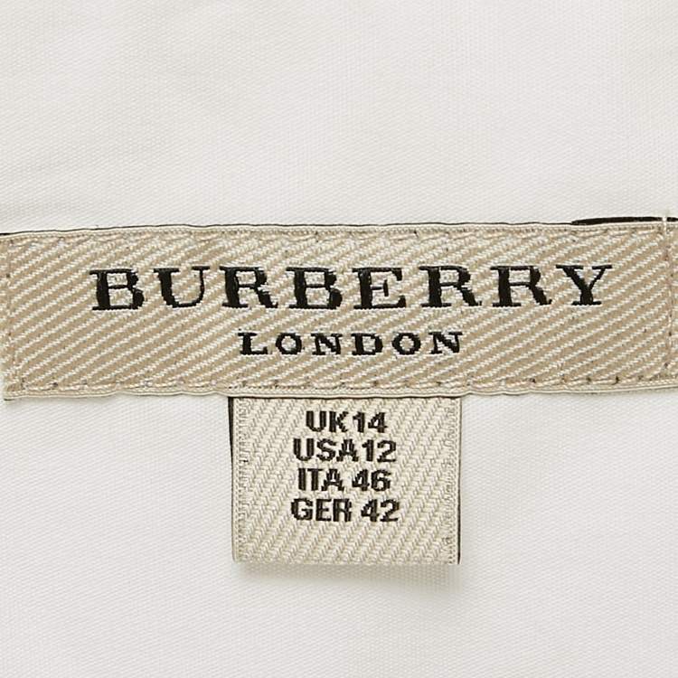 Pre Owned Burberry London White Cotton Button Front Shirt S