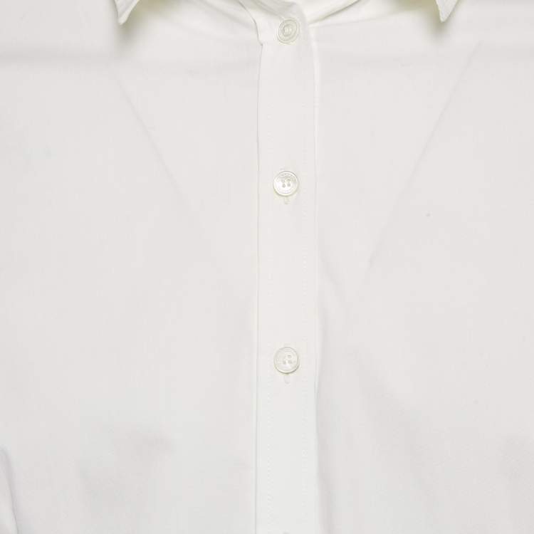 Pre Owned Burberry London White Cotton Button Front Shirt S