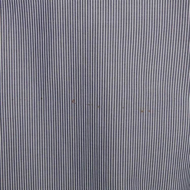Pre Owned Burberry London Blue Stripe Cotton Button Front Full Sleeve Shirt M