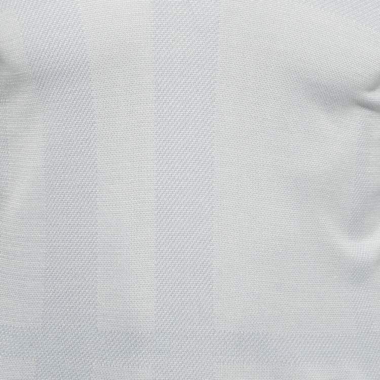 Pre Owned Burberry London Blue Silk Jacquard Knit Jumper S