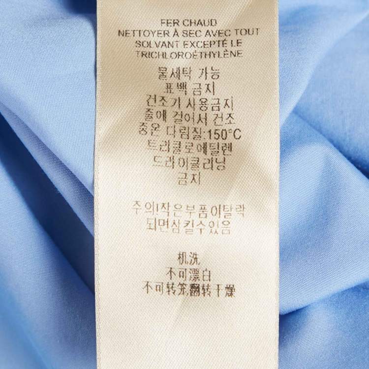 Pre Owned Burberry London Blue Cotton Full Sleeve Shirt XXXL