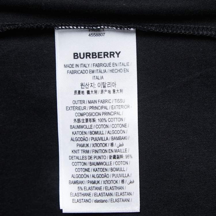 مملوكة مسبقًا Burberry London Black Bambi Print Cotton Crew Neck T-Shirt XXL