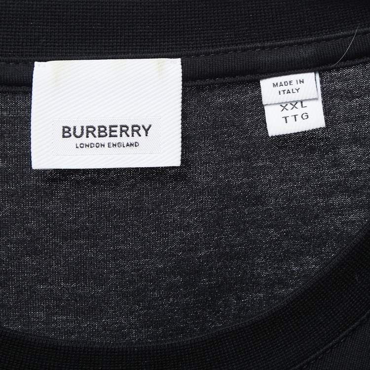 مملوكة مسبقًا Burberry London Black Bambi Print Cotton Crew Neck T-Shirt XXL