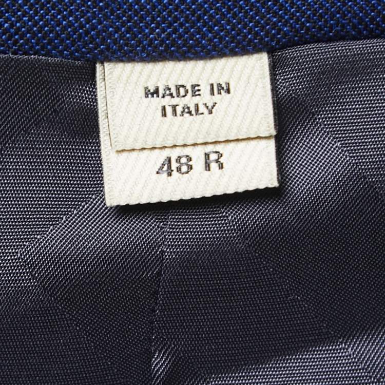 Pre Owned Burberry London Navy Blue Wool Suit M