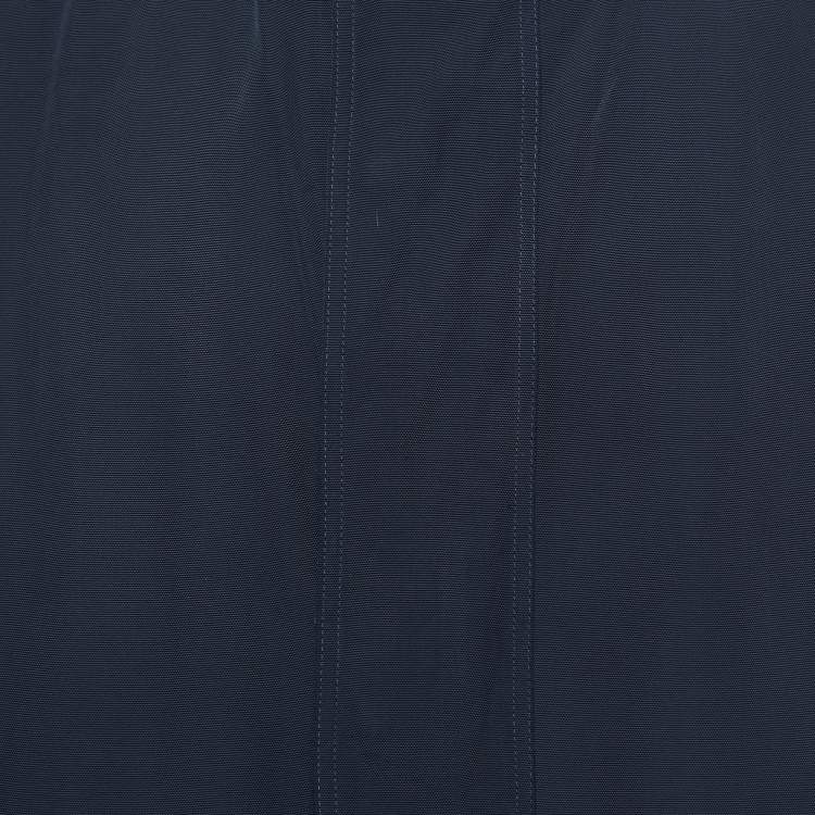 Pre Owned Burberry London Navy Blue Nylon Zip-Up Jacket XL
