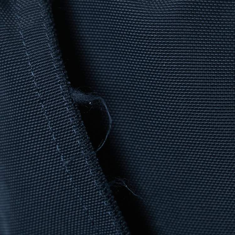 Pre Owned Burberry London Navy Blue Nylon Zip-Up Jacket XL