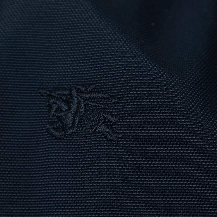 Pre Owned Burberry London Navy Blue Nylon Zip-Up Jacket XL