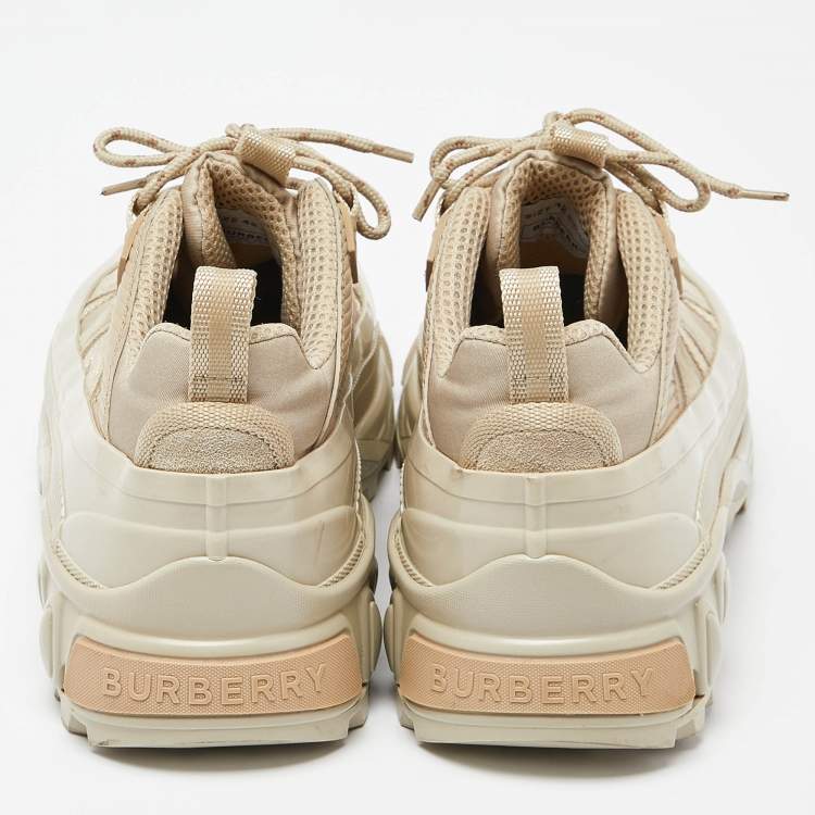 Pre Owned Burberry Beige Suede and Rubber London Low Top Sneakers Size 42