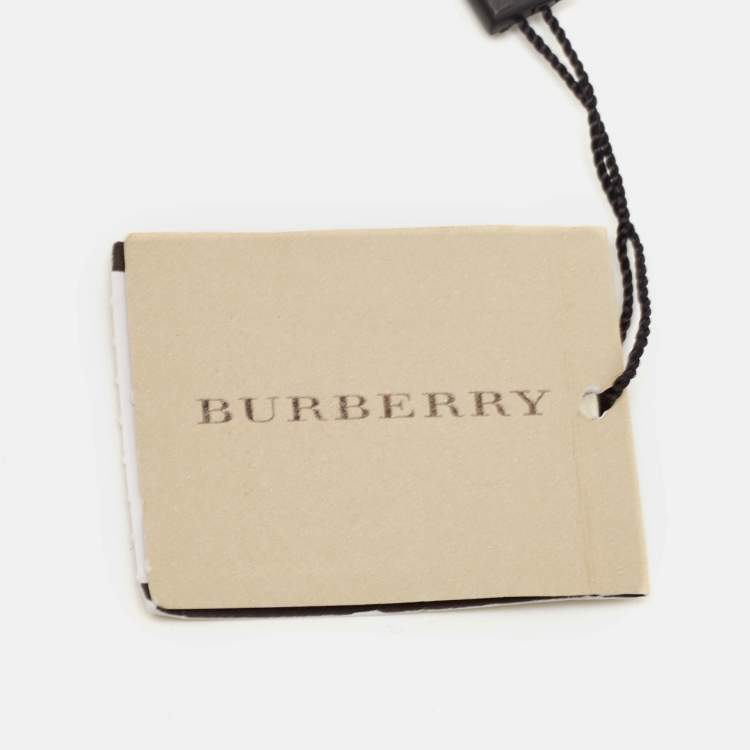 Pre Owned Burberry Brown Leather Buckle Belt 100 CM