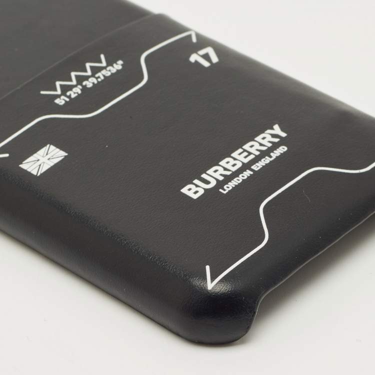 Pre Owned Burberry Black Leather iPhone 11 Pro Case