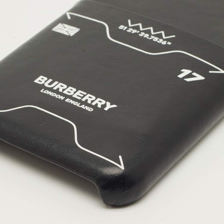 Pre Owned Burberry Black Leather iPhone 11 Pro Case