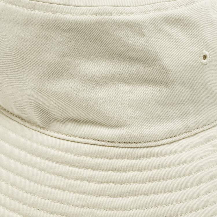 Pre Owned Burberry Ivory EKD Sketch Cotton Bucket Hat L/59