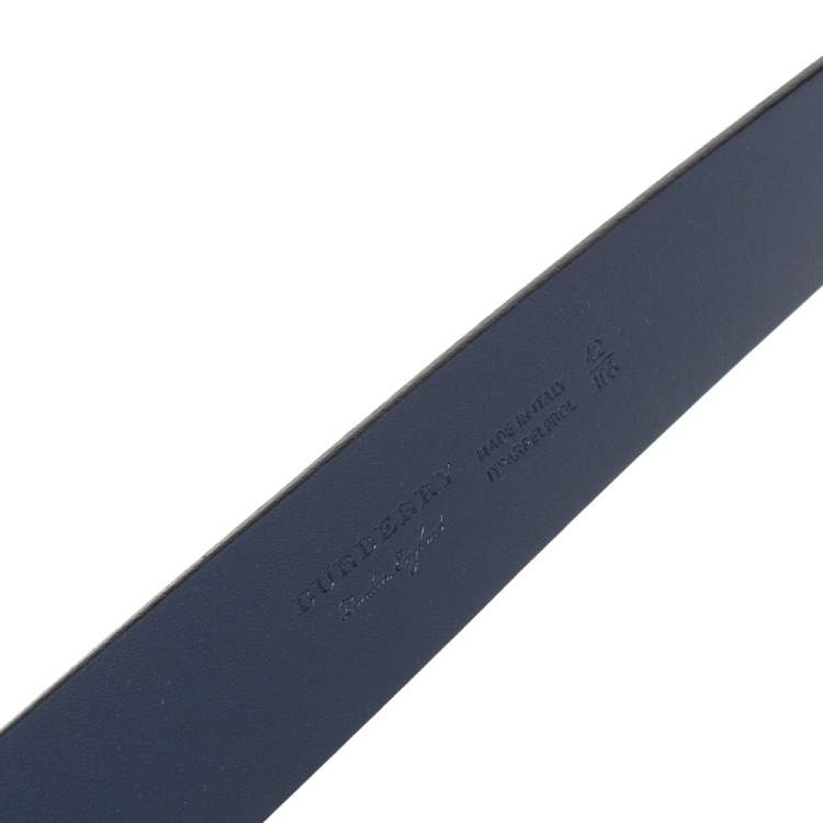 Pre Owned Burberry Multicolor Graffiti Print Check Coated Canvas Belt 105CM