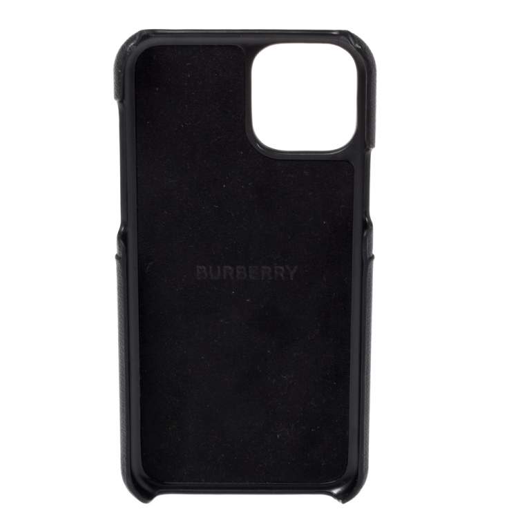 Pre Owned Burberry Black Coated Canvas iPhone 11 Pro Case 