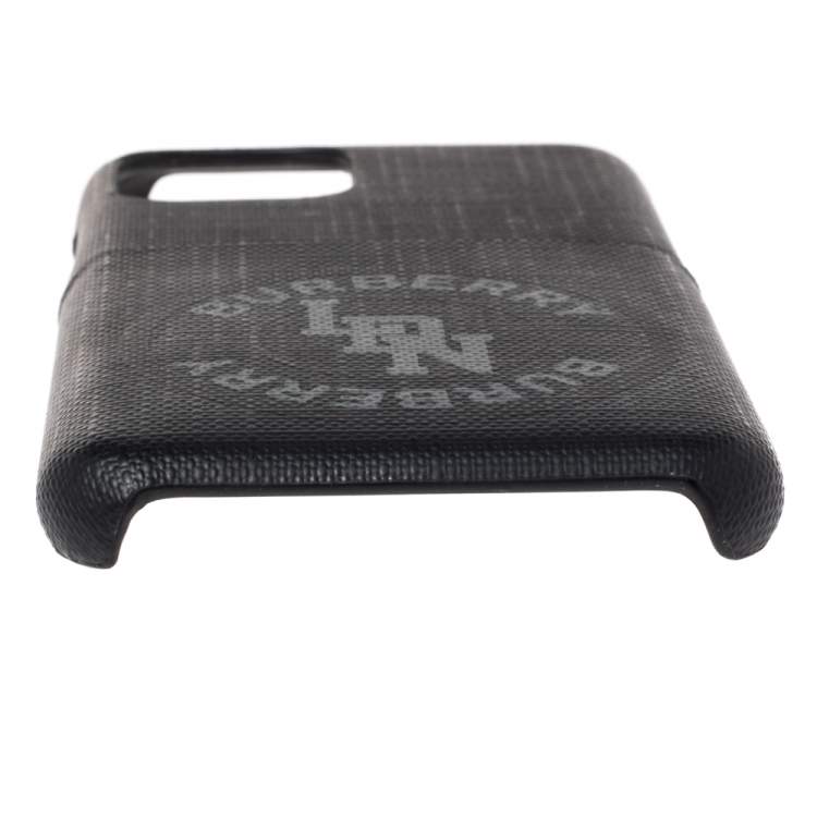 Pre Owned Burberry Black Coated Canvas iPhone 11 Pro Case 