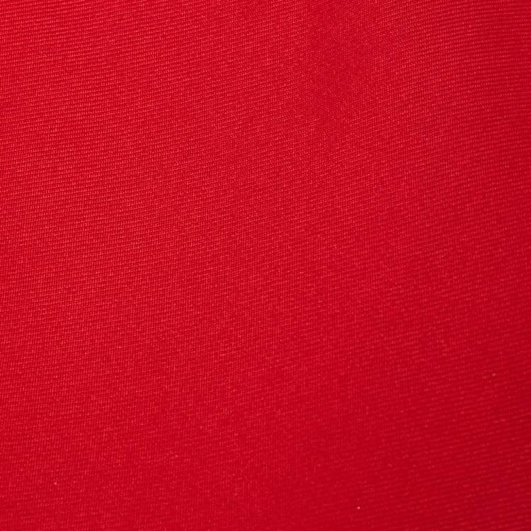 Pre Owned Burberry Bright Red Classic Cut Silk Tie