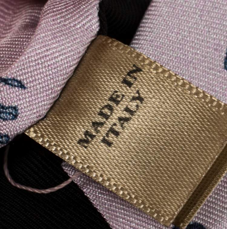 مملوكة مسبقًا Burberry Pale Heather Equestrian Knight Print Silk Stanfield Slim Tie