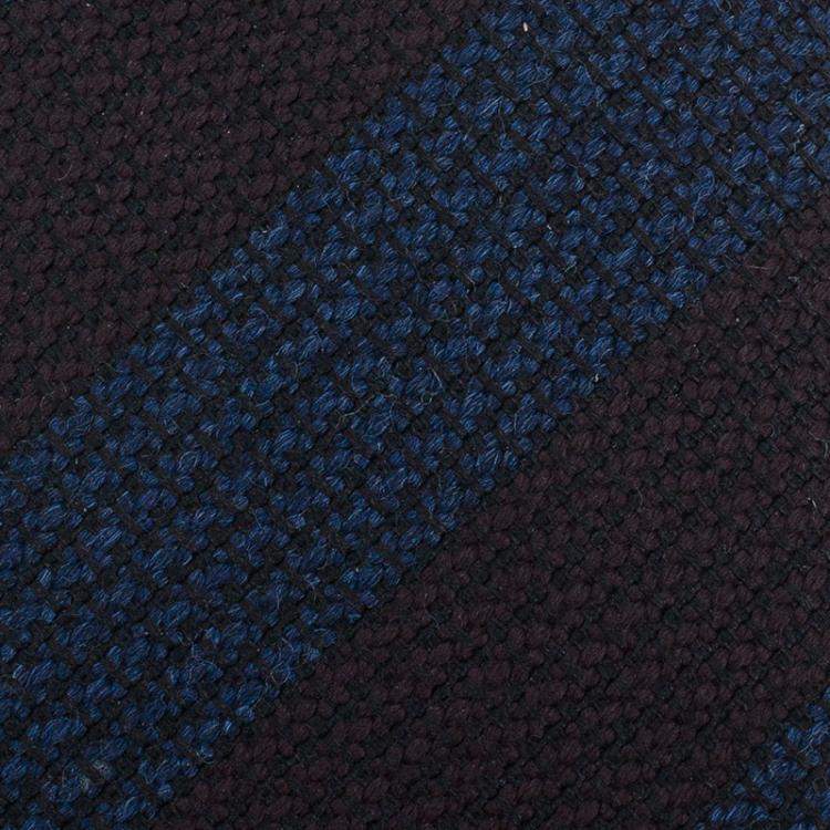 Pre Owned Burberry Blue and Brown Striped Silk Tie