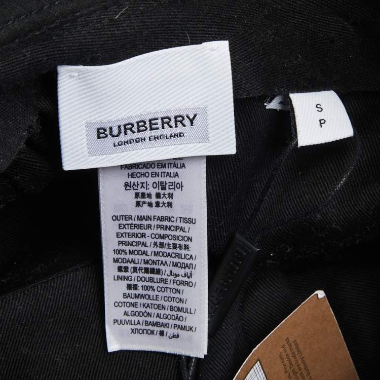 Pre Owned Burberry London Black Trucker Bucket Hat S