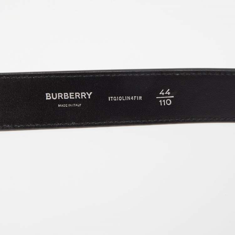 Pre Owned Burberry Brown TB Monogram Coated Canvas Buckle Belt 110CM