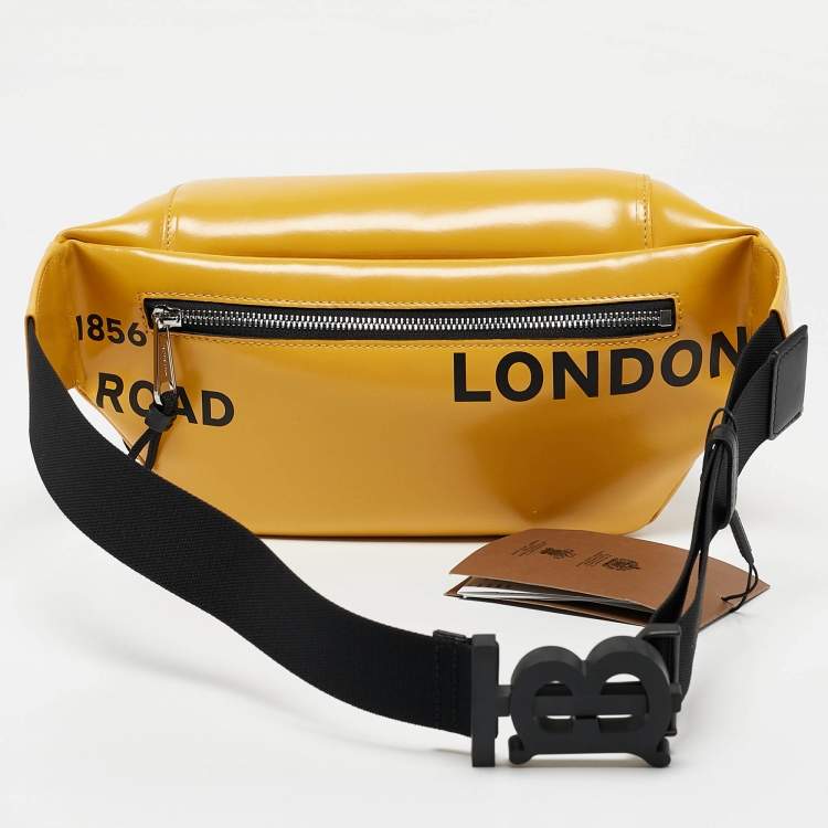 Pre Owned Burberry Yellow Coated Canvas Medium Sonny Bum Bag
