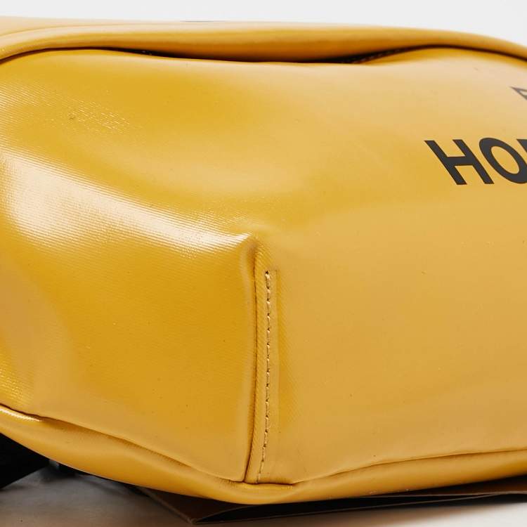 Pre Owned Burberry Yellow Coated Canvas Medium Sonny Bum Bag