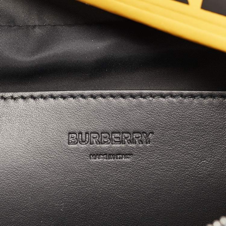 Pre Owned Burberry Yellow Coated Canvas Medium Sonny Bum Bag