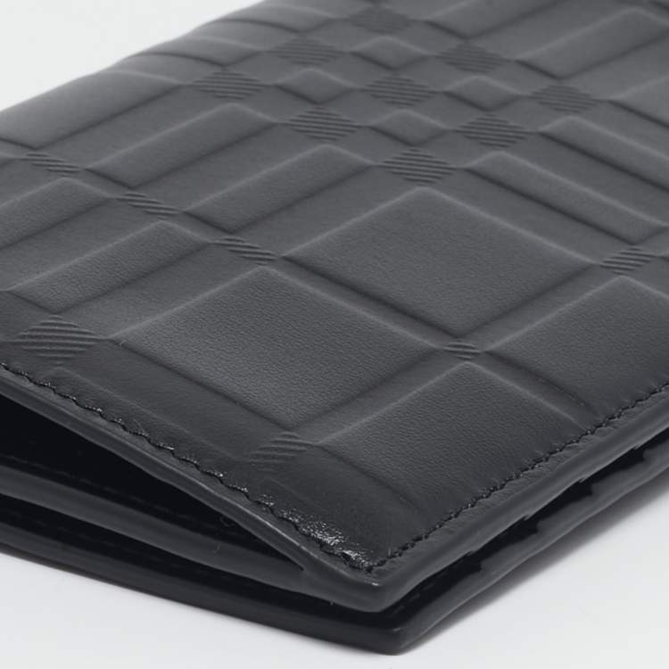 Pre Owned Burberry Black Leather Bifold Long Wallet