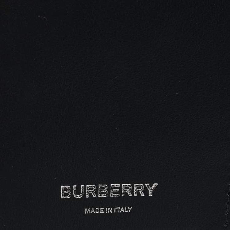 Pre Owned Burberry Black Leather Bifold Long Wallet