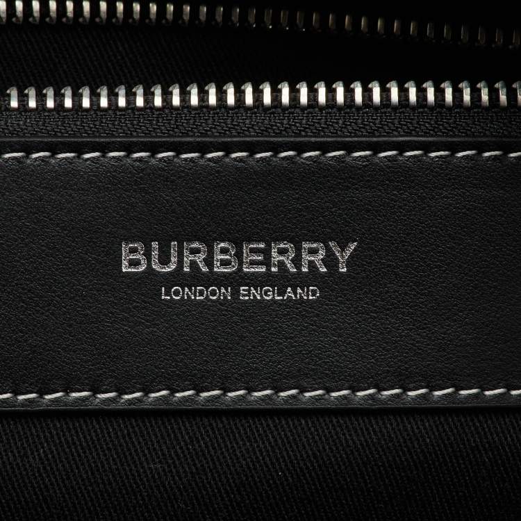 Pre Owned Burberry Dark Birch Brown Check Coated Canvas and Leather Backpack