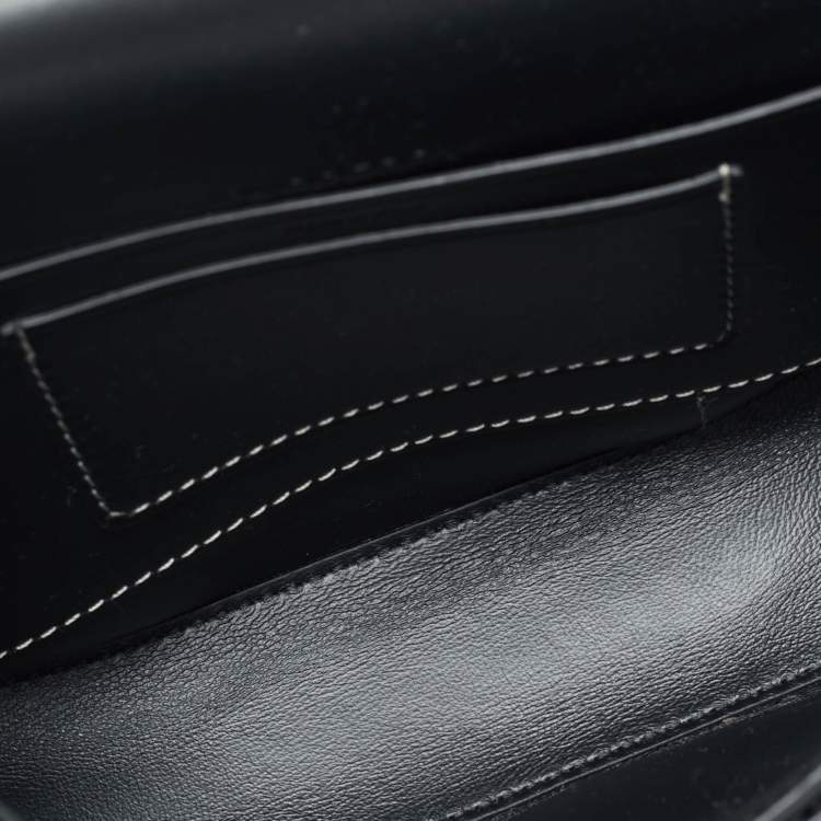 Pre Owned Burberry Black Leather Small Olympia Belt Bag