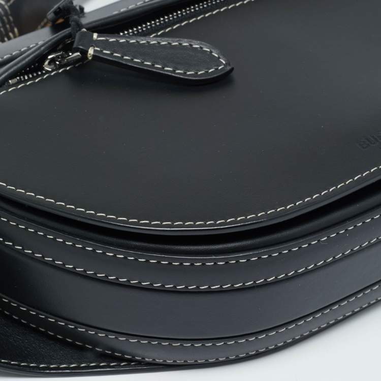 Pre Owned Burberry Black Leather Small Olympia Belt Bag