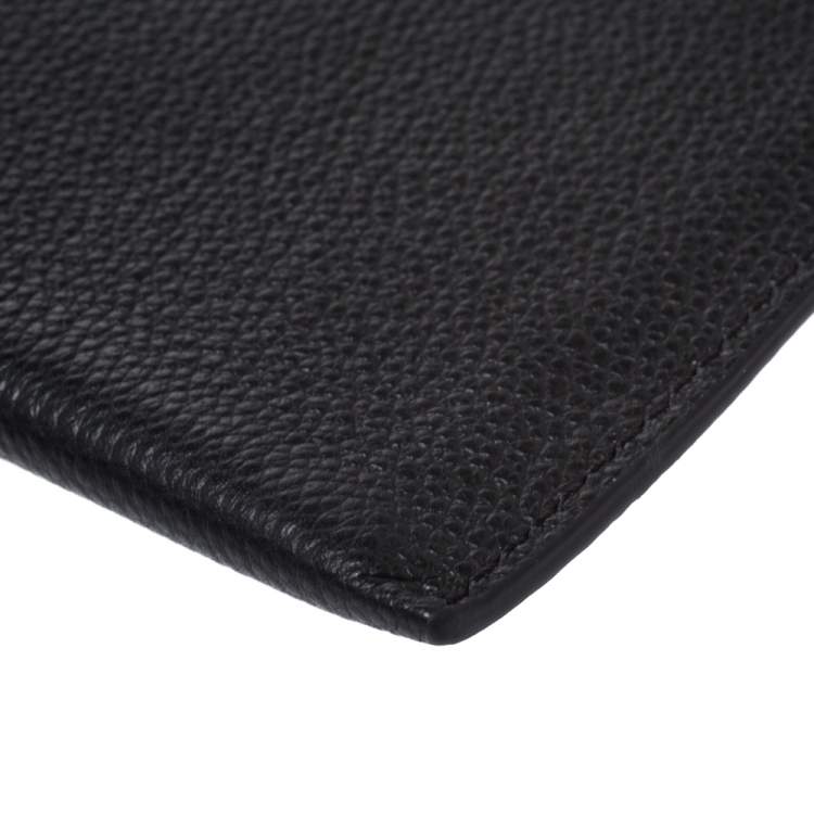 Pre Owned Burberry Black Leather Edin Zip Pouch