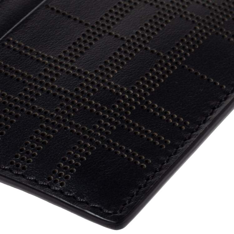 Pre Owned Burberry Black Leather Sandon Card Holder