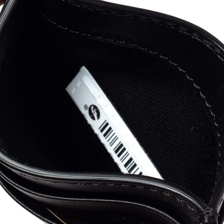 Pre Owned Burberry Black Leather Sandon Card Holder