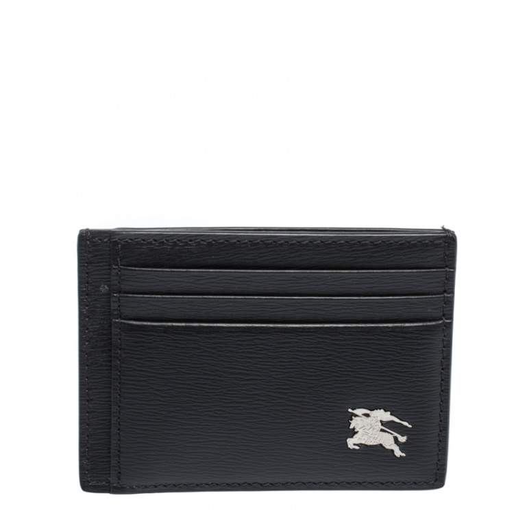 Burberry Black Leather Equestrian Knight Device Card Holder Burberry | TLC