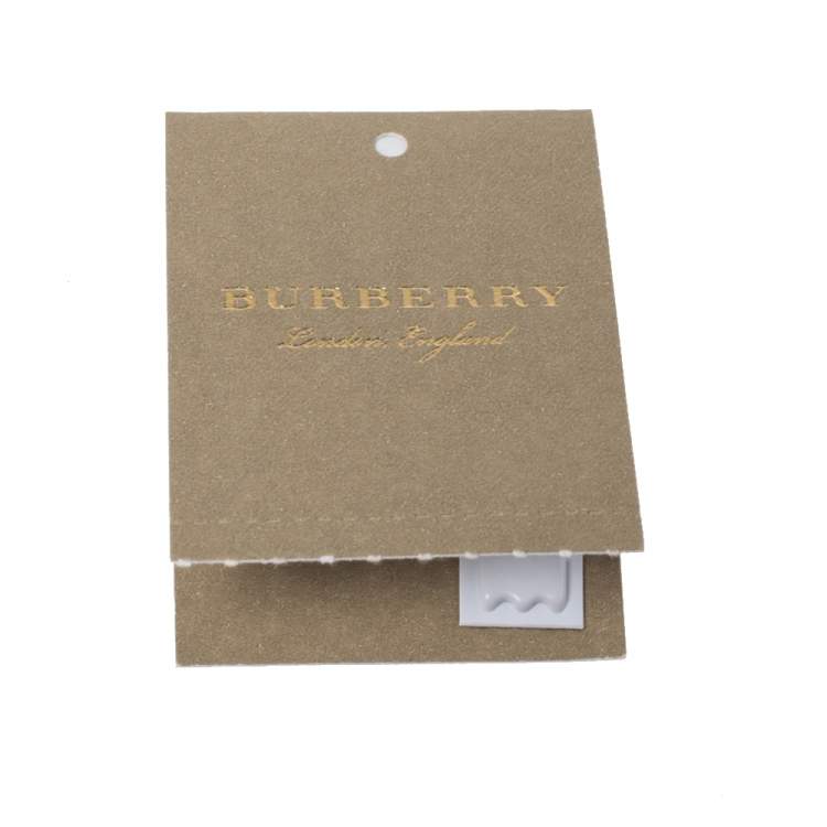 Pre Owned Burberry White Perforated Leather Sandon Card Holder