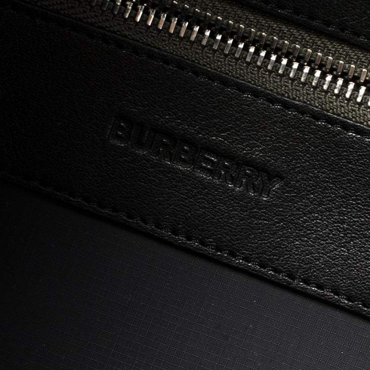 Pre Owned Burberry Green Nylon Logo Print Backpack