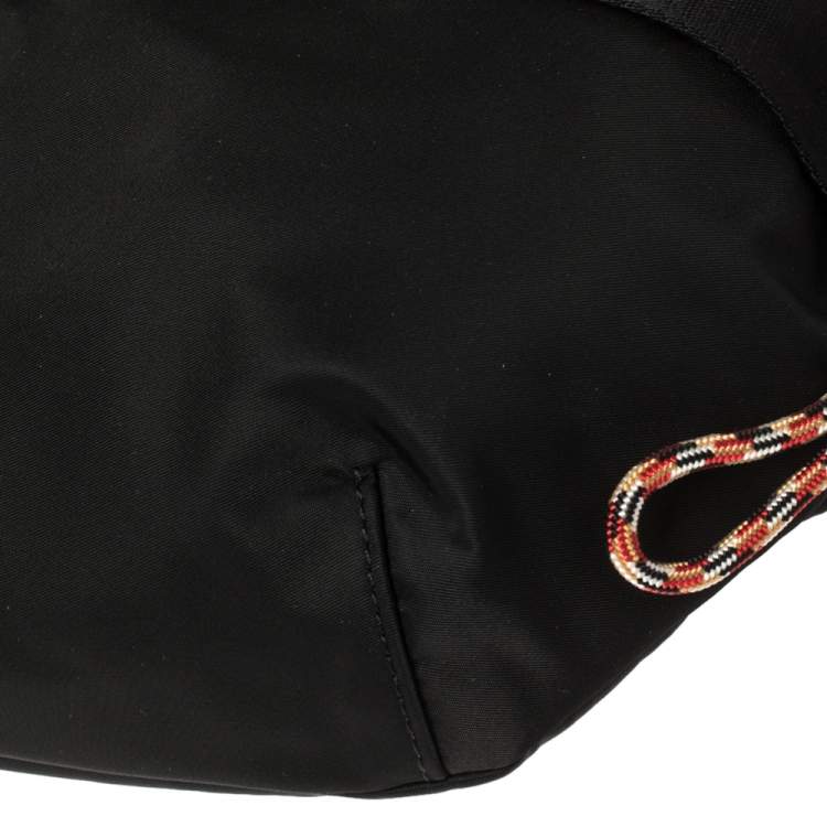 Pre Owned Burberry Black Nylon and Leather Sonny Belt Bag