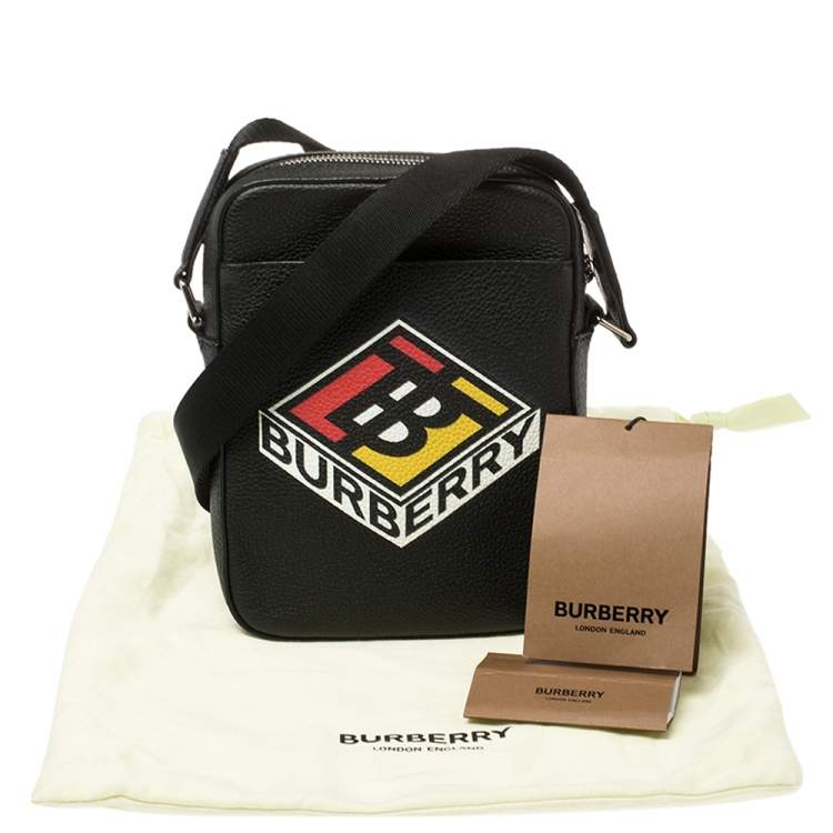 Pre Owned Burberry Black Leather Thornton Crossbody Bag
