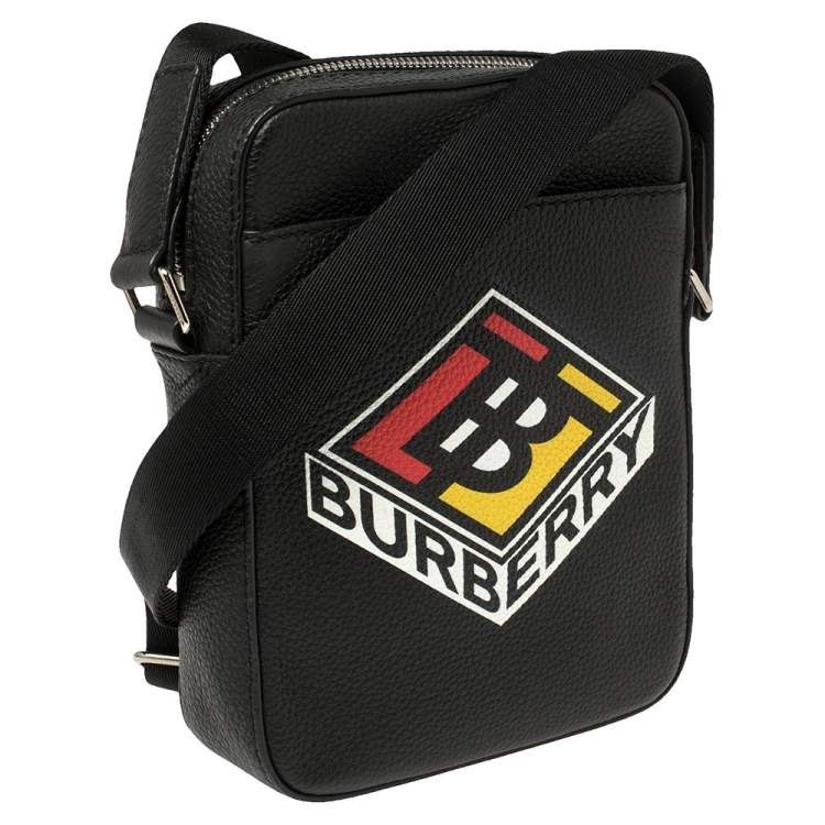 Pre Owned Burberry Black Leather Thornton Crossbody Bag