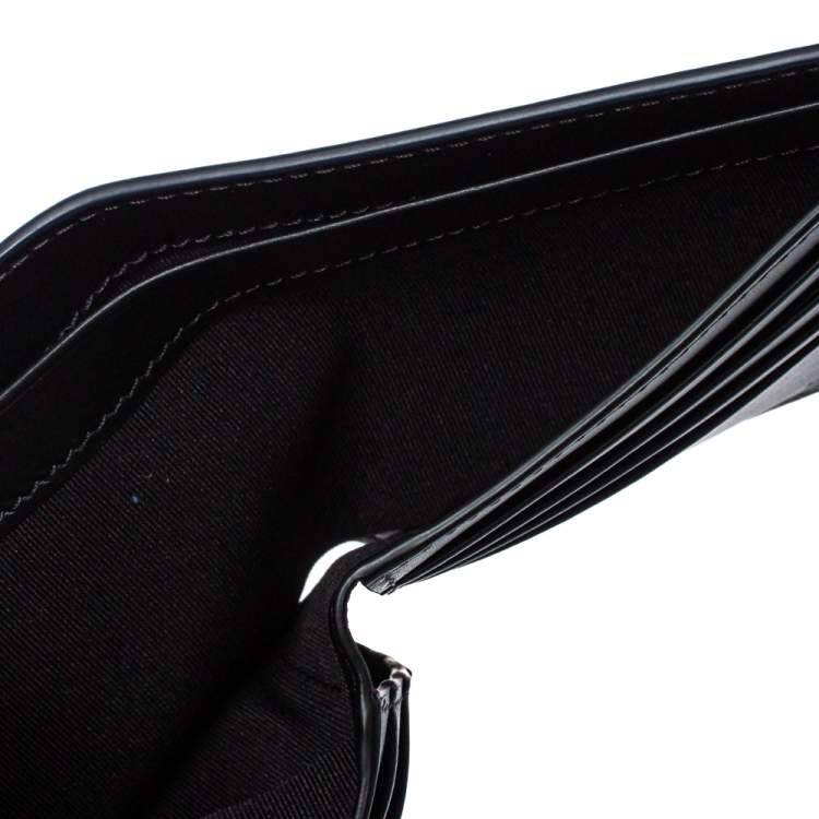 Pre Owned Burberry Blue Leather Reg CC Bill8 Bifold Wallet