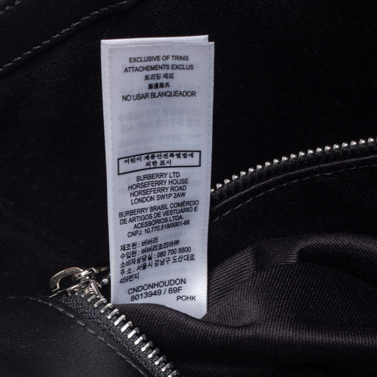 مملوكة مسبقًا Burberry Dark Charcoal Beat Check PVC and Leather Messenger Bag