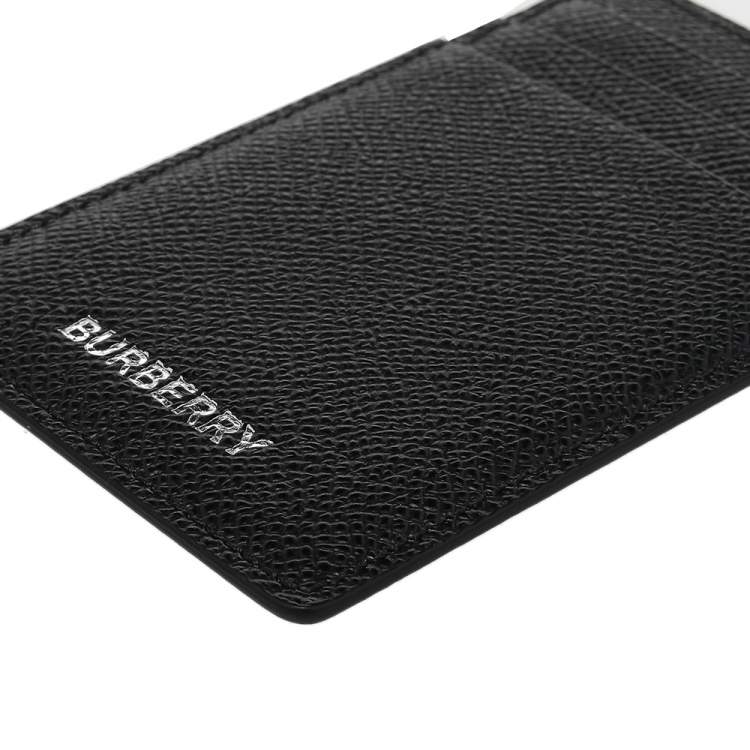Pre Owned Burberry Black Leather Card Holder