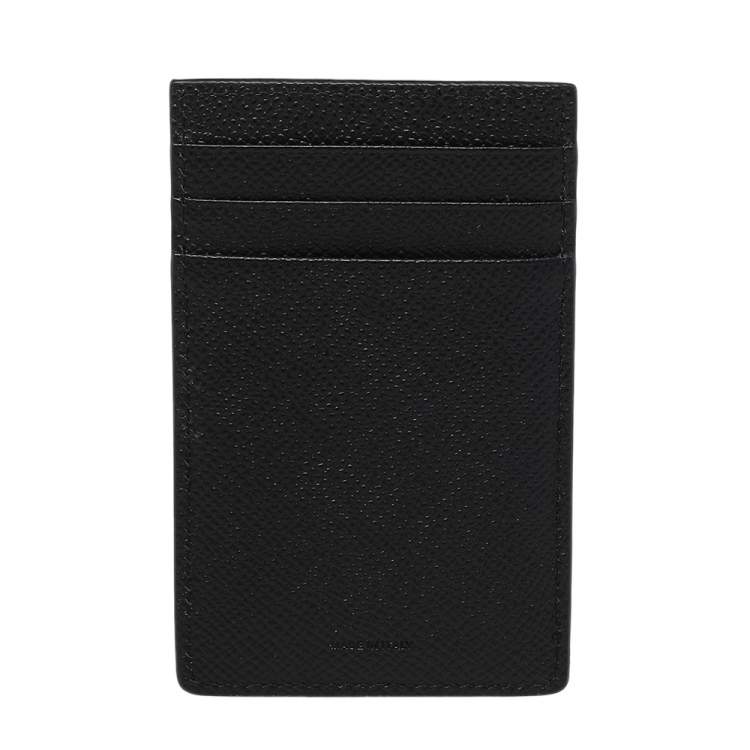 Pre Owned Burberry Black Leather Card Holder