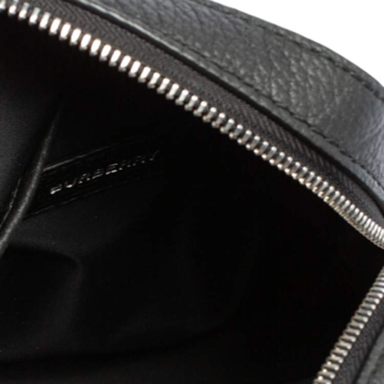 Pre Owned Burberry Black Leather Thornton Crossbody Bag